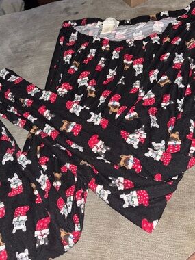 Women’s 3X Black Holiday Dog Print leggings